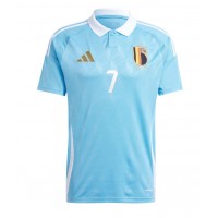 Camiseta Bélgica Kevin De Bruyne #7 Segunda Equipación Replica Eurocopa 2024 mangas cortas